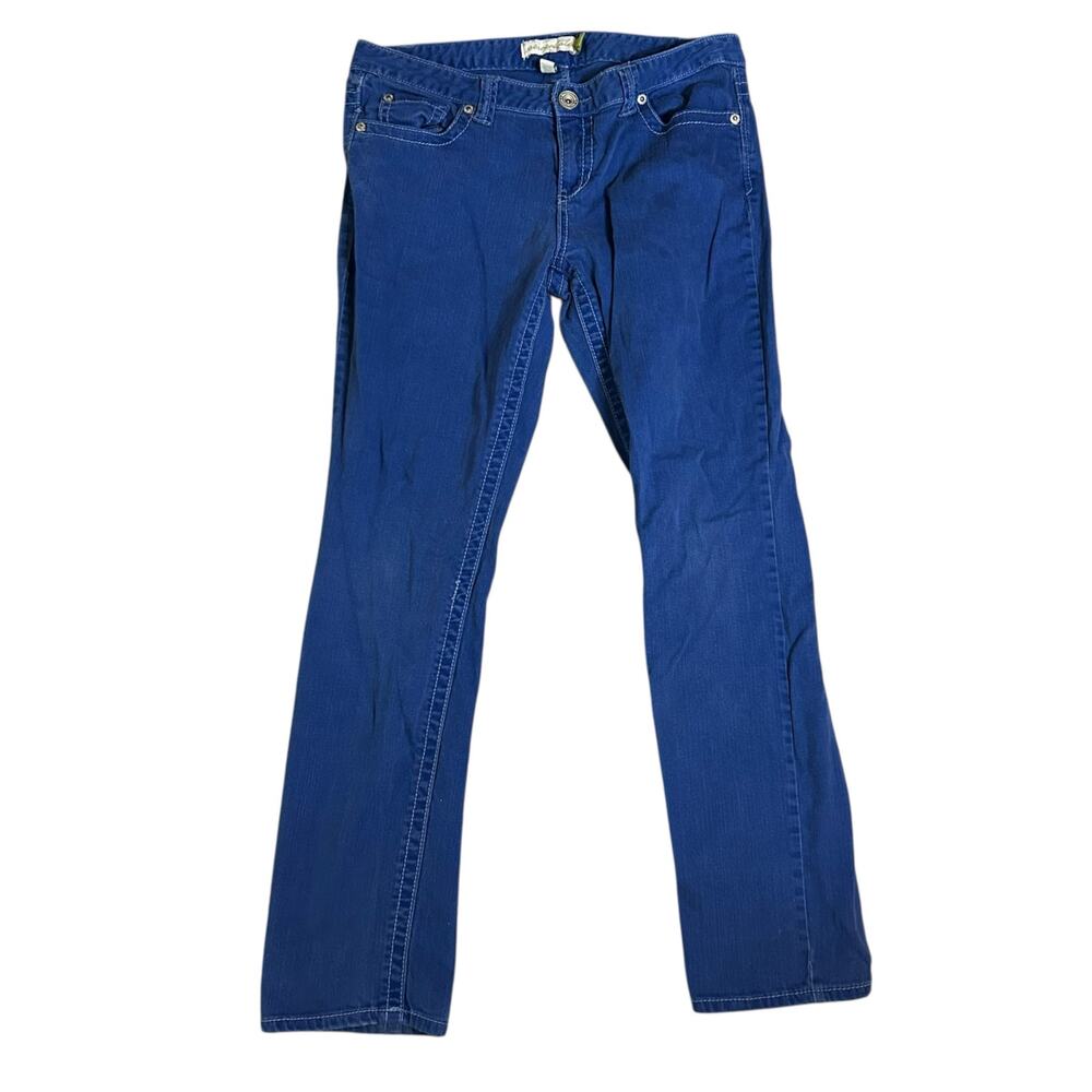 Aeropostale Jeans Womens 13/14 Bayla Skinny Leg Mid Rise Stretch Blue Indie Boho